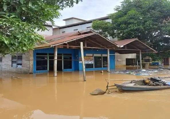 Personel BPBD Kota Palangkaraya Tetap Siaga Penanganan Banjir